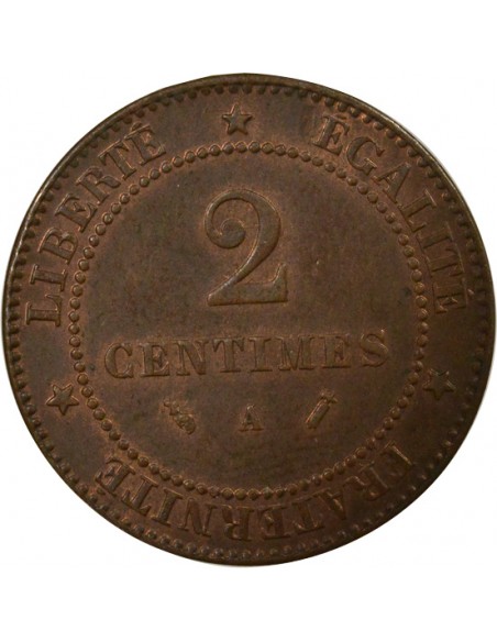 2 centimes Bronze 1891 A Paris