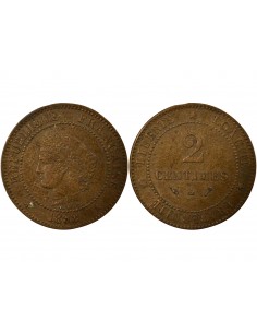 2 centimes Bronze 1892 A Paris 2