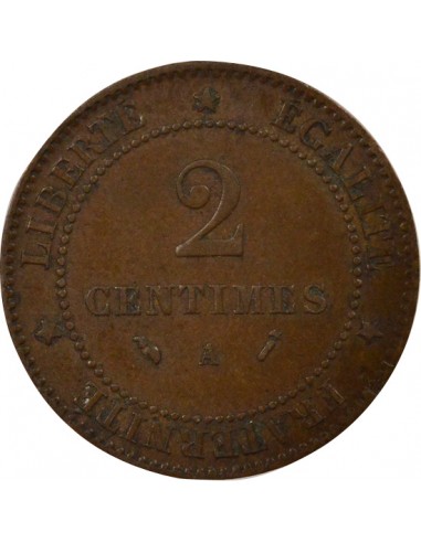 2 centimes Bronze 1894 A Paris