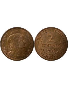 2 Centimes Bronze 1902 A Paris 2