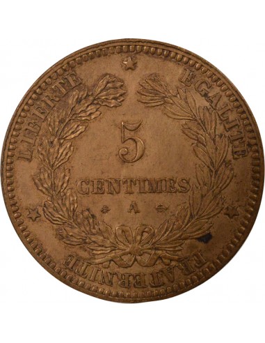 5 centimes Bronze 1871 A Paris