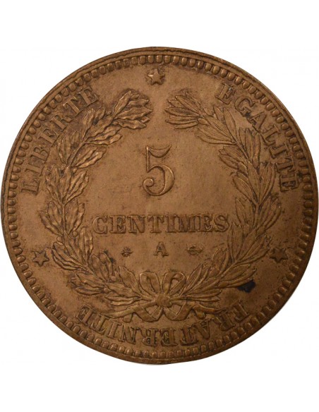 5 centimes Bronze 1871 A Paris