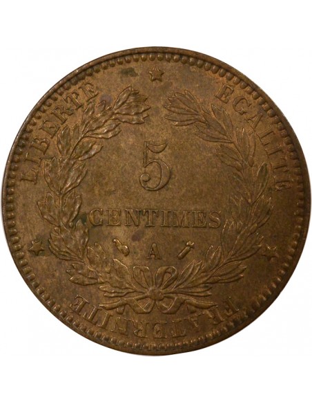 5 centimes Bronze 1892 A Paris