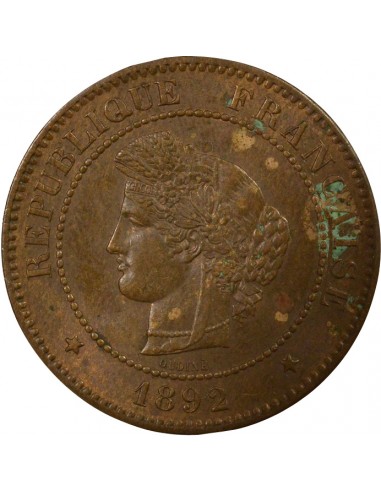 5 centimes Bronze 1892 A Paris