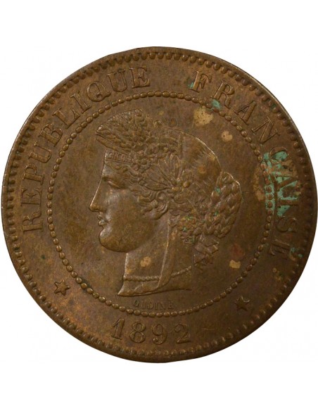 5 centimes Bronze 1892 A Paris