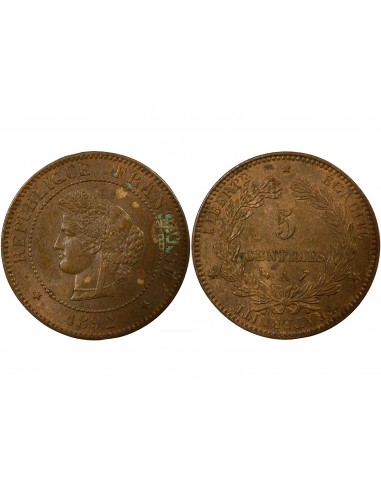 5 centimes Bronze 1892 A Paris