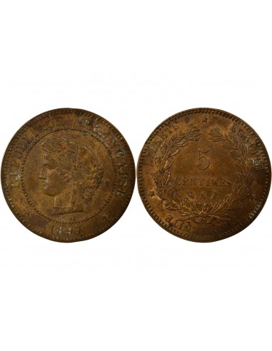 5 centimes Bronze 1897 A Paris
