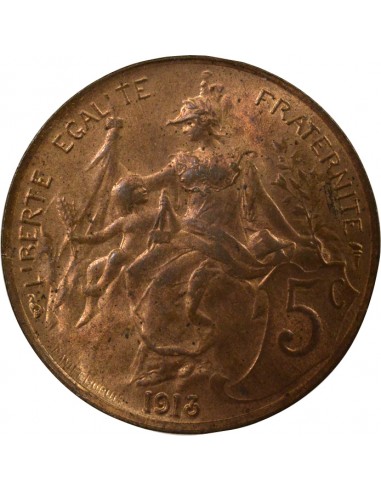 5 centimes Bronze 1913 A Paris