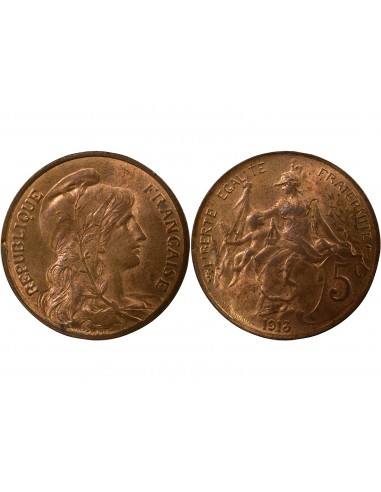 5 centimes Bronze 1913 A Paris