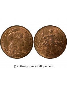 5 centimes Bronze 1913 A Paris