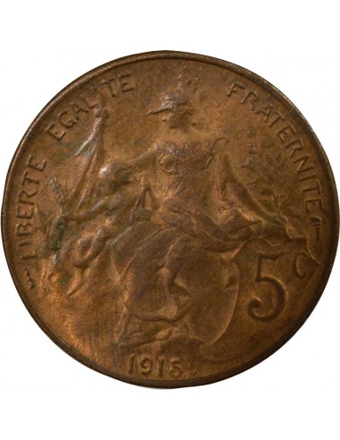 5 centimes Bronze 1915 A Paris