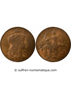 5 centimes Bronze 1915 A Paris