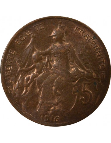 5 Centimes Bronze 1916 A Paris