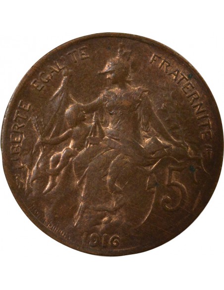 5 Centimes Bronze 1916 A Paris