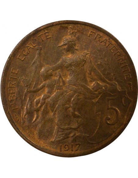 5 Centimes Bronze 1917 A Paris