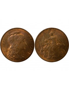 5 Centimes Bronze 1917 A Paris 2