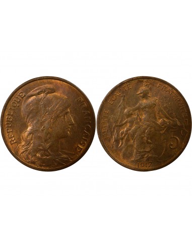 5 Centimes Bronze 1917 A Paris