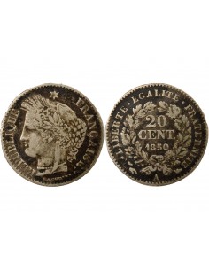 20 Centimes Argent 1850 A Paris 2