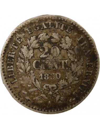 20 centimes Argent 1850 A Paris