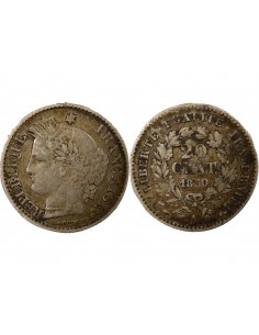 20 Centimes Argent 1850 A Paris 2