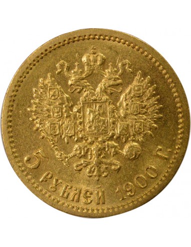 RUSSIE, NICOLAS II - 5 ROUBLES OR 1900 ФЗ