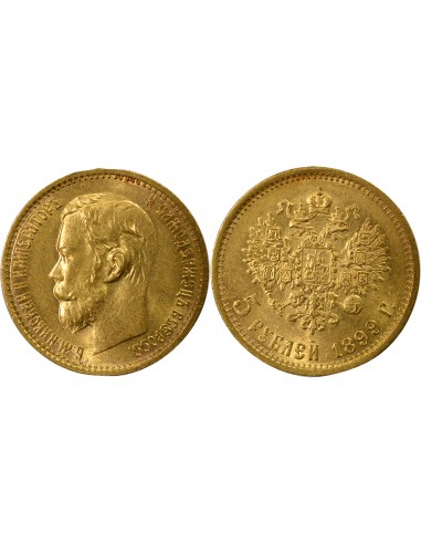 RUSSIE, NICOLAS II - 5 ROUBLES OR 1899 ФЗ