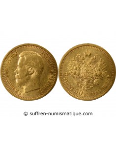 RUSSIE, NICOLAS II - 7,5 ROUBLES OR 1897 SAINT PETERSBOURG АГ
