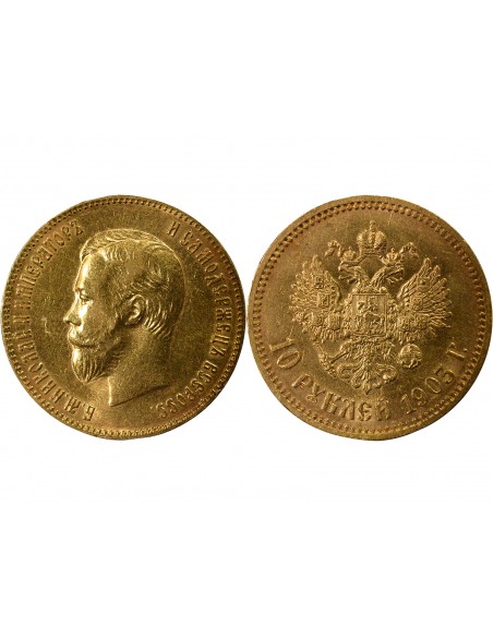 RUSSIE, NICOLAS II - 7,5 ROUBLES OR 1897 SAINT PETERSBOURG