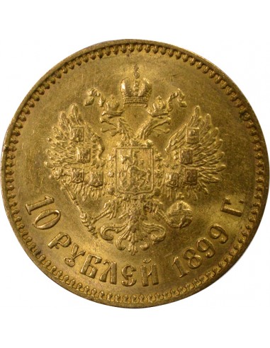 RUSSIE, NICOLAS II - 10 ROUBLES OR 1899 SAINT PETERSBOURG АГ