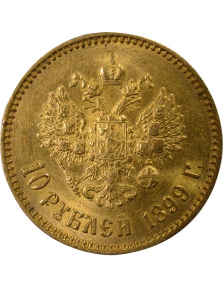 RUSSIE, NICOLAS II - 10 ROUBLES OR 1899 SAINT PETERSBOURG АГ