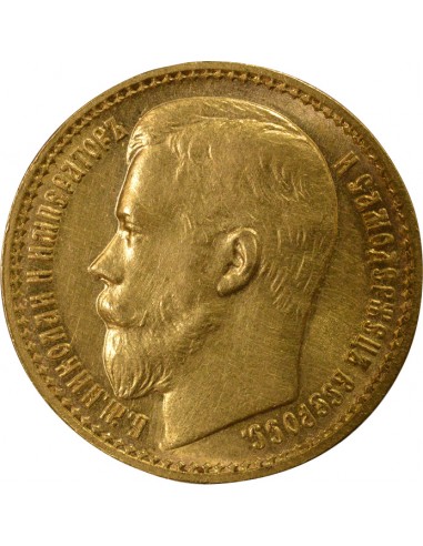 RUSSIE, NICOLAS II - 15 ROUBLES OR 1897 SAINT PETERSBOURG АГ
