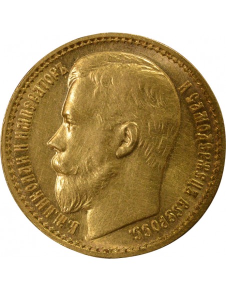 RUSSIE, NICOLAS II - 15 ROUBLES OR 1897 SAINT PETERSBOURG АГ