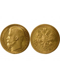 RUSSIE, NICOLAS II - 15 ROUBLES OR 1897 SAINT PETERSBOURG АГ 2