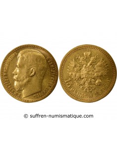 RUSSIE, NICOLAS II - 15 ROUBLES OR 1897 SAINT PETERSBOURG АГ
