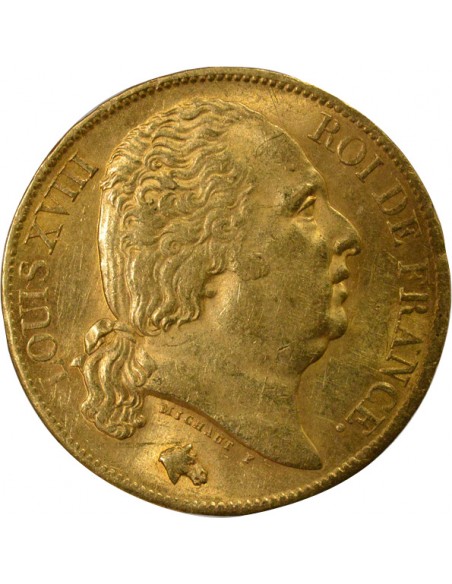 LOUIS XVIII - 20 FRANCS OR 1820 A PARIS﻿