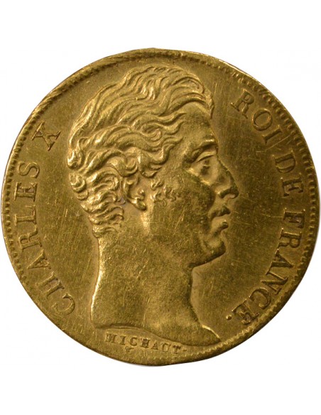 CHARLES X - 20 FRANCS OR 1828 A PARIS "4,5 Feuilles"﻿