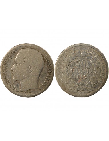 Napoléon III 50 centimes Argent 1852 A Paris