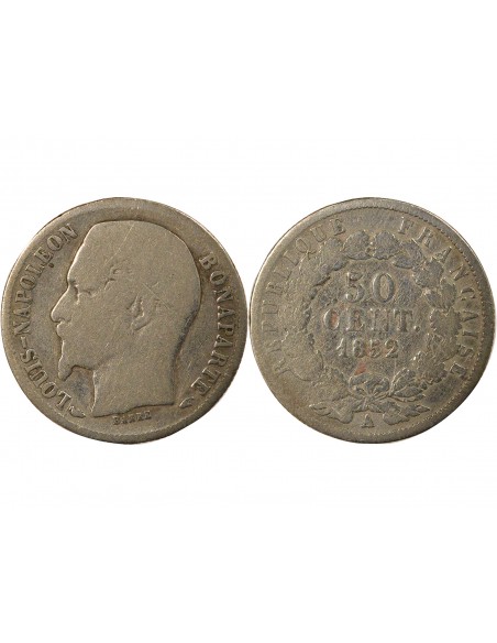 Napoléon III 50 centimes Argent 1852 A Paris