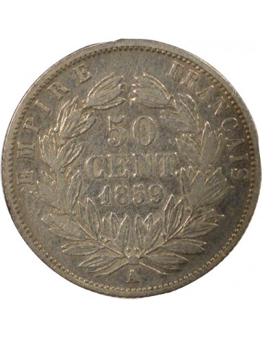 Napoléon III 50 centimes Argent 1859 A Paris