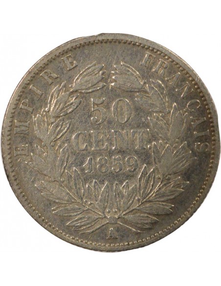 Napoléon III 50 centimes Argent 1859 A Paris