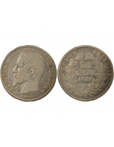 Napoléon III 50 centimes Argent 1859 A Paris