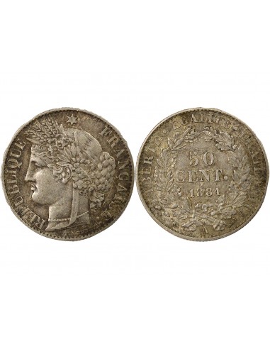 50 centimes Argent 1881 A Paris