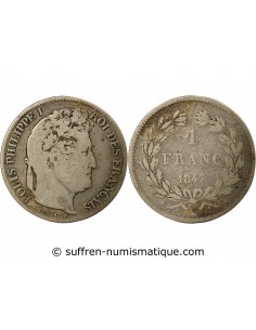 Louis-Philippe Ier 1 franc Argent 1847 A Paris
