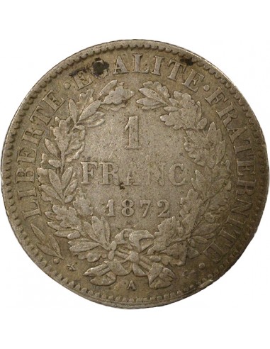 1 franc Argent 1872 A Paris