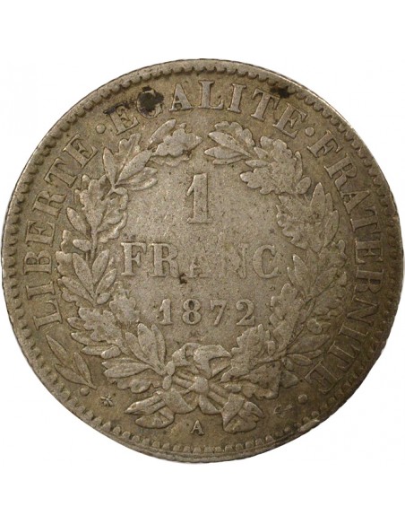 1 franc Argent 1872 A Paris