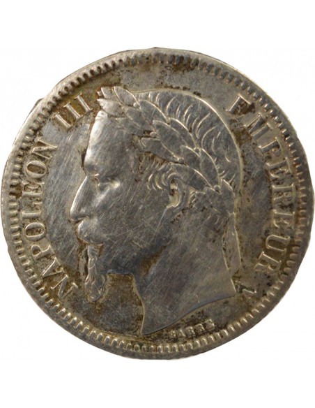 NAPOLEON III - 1 FRANC ARGENT 1866 A PARIS