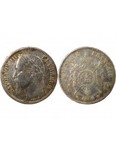 NAPOLEON III - 1 FRANC ARGENT 1866 A PARIS 2