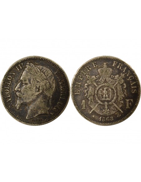 Napoléon III 1 franc Argent 1868 A Paris