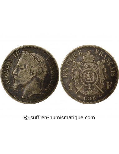 Napoléon III 1 franc Argent 1868 A Paris