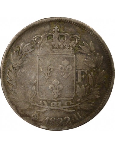 Louis XVIII Louis XVIII - 2 Francs Argent 1822 H La Rochelle 2 francs Argent 1822 H La Rochelle